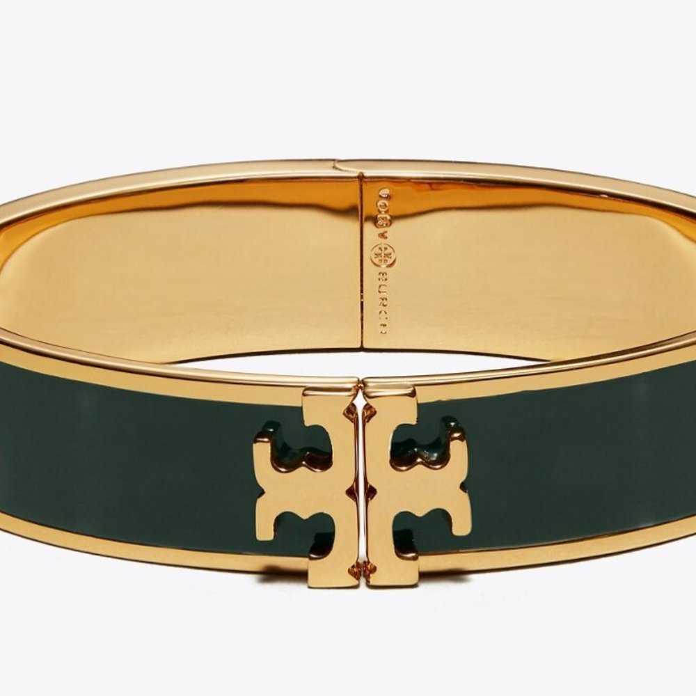 Kira Enameled Bracelet Dark Green NWT